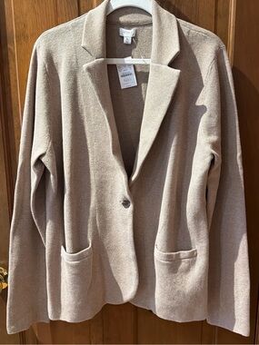 J. Crew Factory Women's Knit Blazer in Taupe